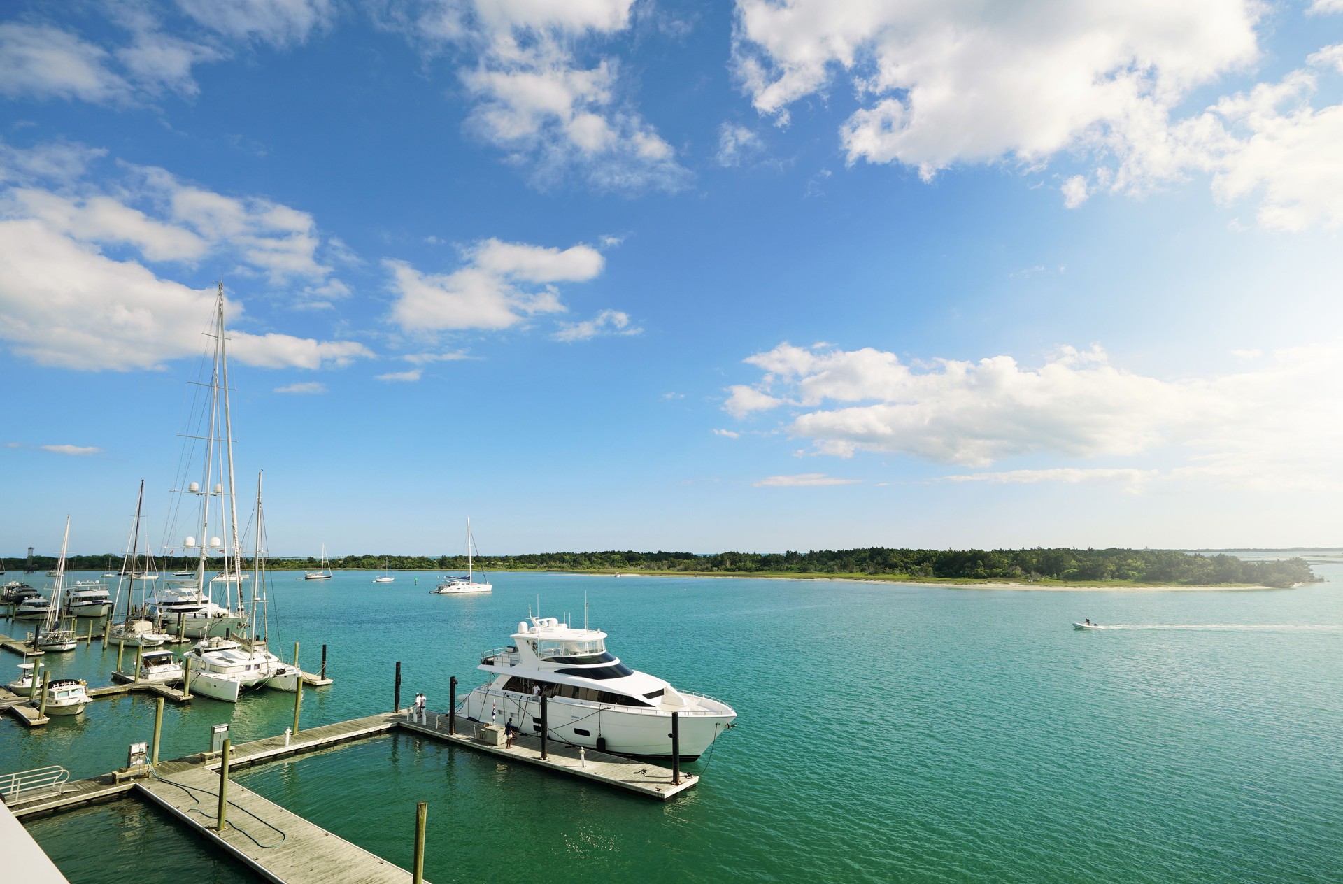 View of Taylor Creek and Carrot Island in downtown Beaufort NC